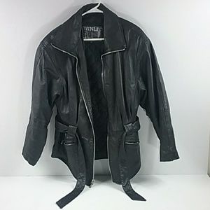 WINLIT NEW YORK WOMEN'S LEATHER ZIPPER JACKET